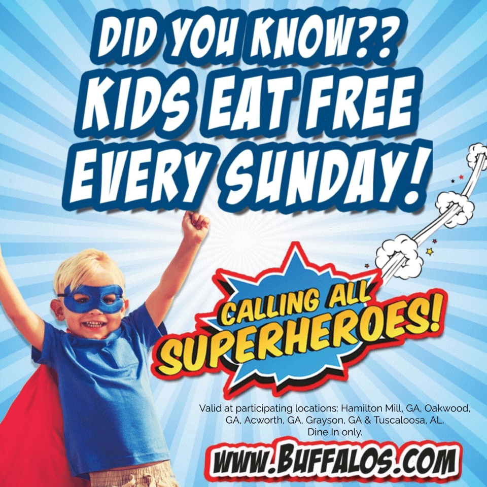 Buffalo's Cafe wings, burgers, sandwiches, bar in Oakwood, GA